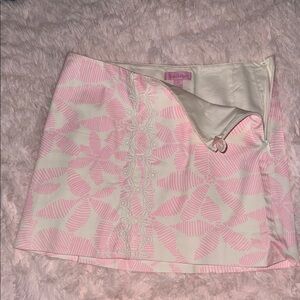Pink and Cream Floral Lilly Pulitzer mini Skirt